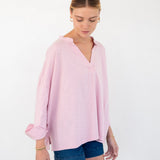 Women's Light Pink Cuff Tee