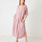 Women's Light Pink Maxi Kaftan Coverup Dress