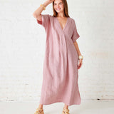 Women's Light Pink Maxi Kaftan Coverup Dress