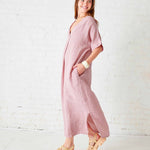 Women's Light Pink Maxi Kaftan Coverup Dress