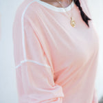 Women's Light Pink Oversized Pullover