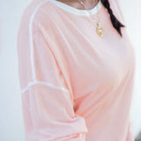 Women's Light Pink Oversized Pullover