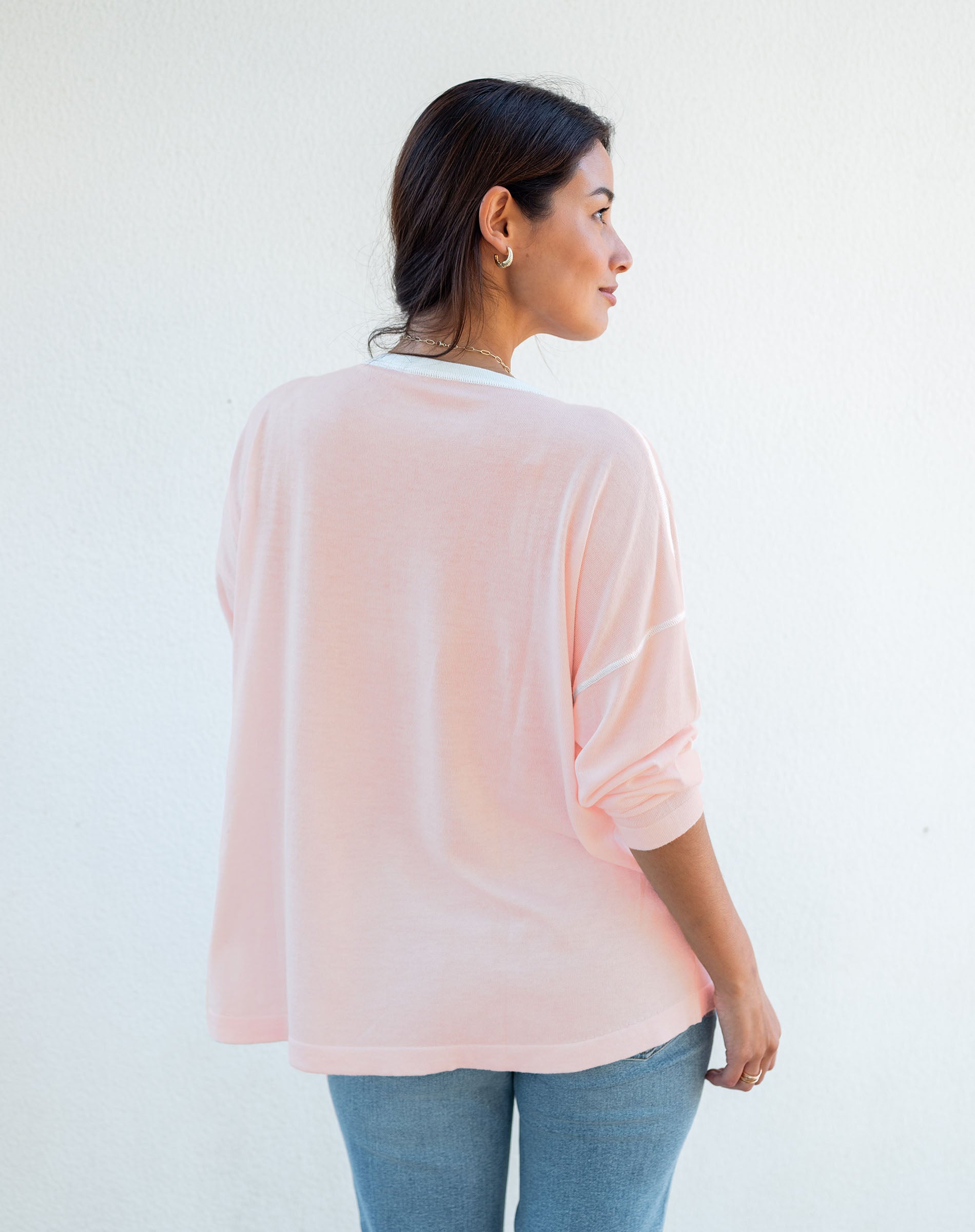 Women's Light Pink Oversized Pullover