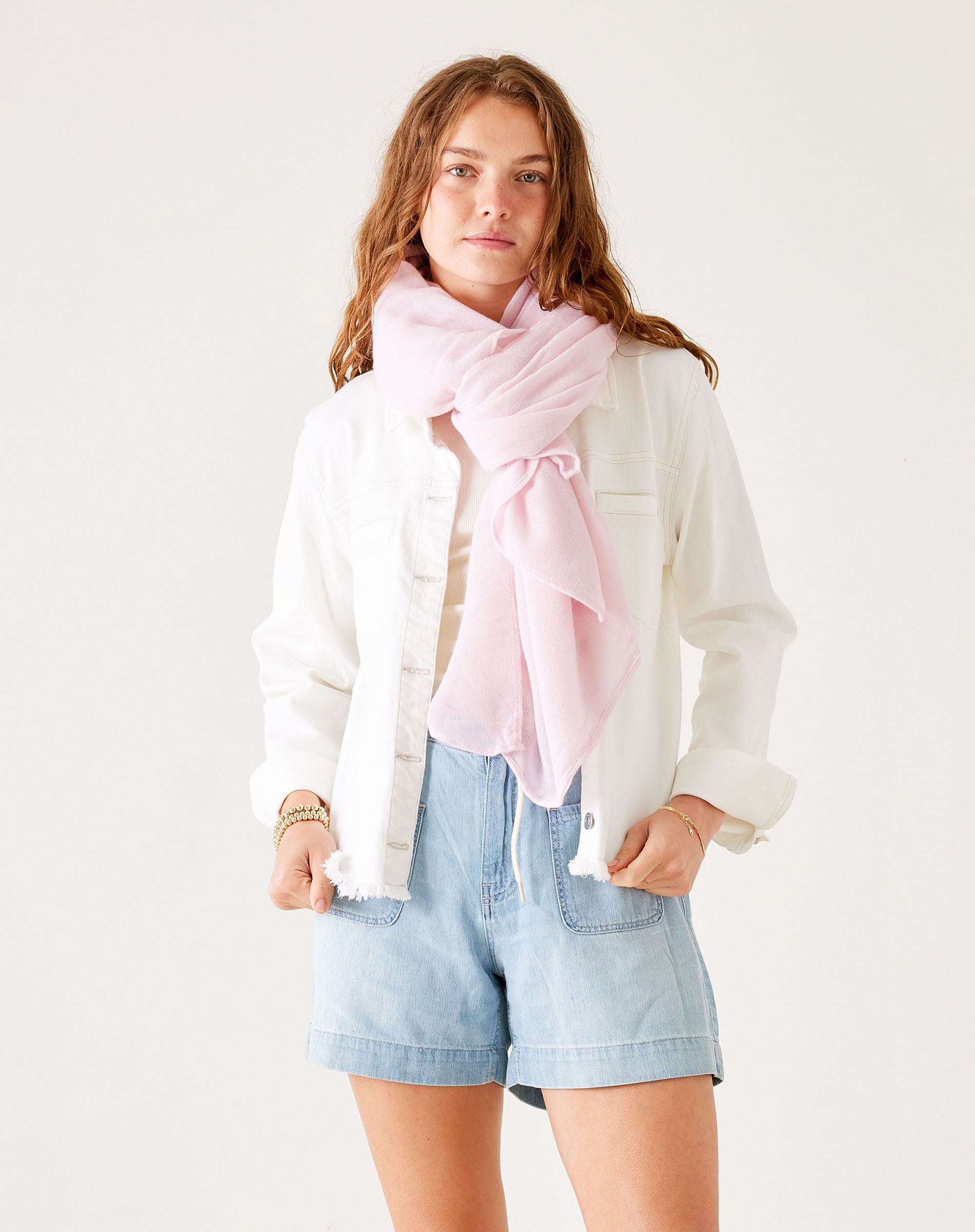 Women's Light Pink Scarf Wrap