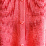 Women's One Size Pink Short Sleeve Sweater With Buttons Down Back Detail