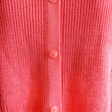 Women's One Size Pink Short Sleeve Sweater With Buttons Down Back Detail