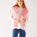 Women's One Size Tee in Light Pink Front View with Layering