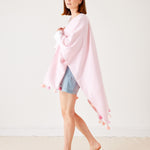 Women's Light Pink Tassel Travel Wrap