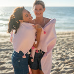 Women's Light Pink Tassel Travel Wrap