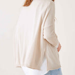 Women's Light Tan Oversized Lightweight Sweater