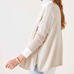 Women's Light Tan Oversized Lightweight Sweater
