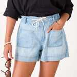 Women's Drawstring Jean Shorts