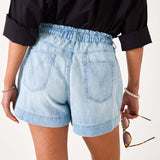 Women's Drawstring Jean Shorts