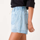 Women's Drawstring Jean Shorts