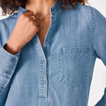 Women's Midi Denim Button Down Dress