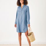 Women's Midi Denim Button Down Dress
