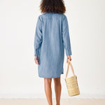Women's Midi Denim Button Down Dress
