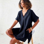 Women's Navy Beach Kaftan Coverup Dress