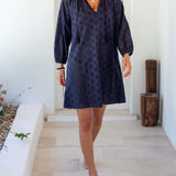 Women's Navy Eyelet Coverup Dress