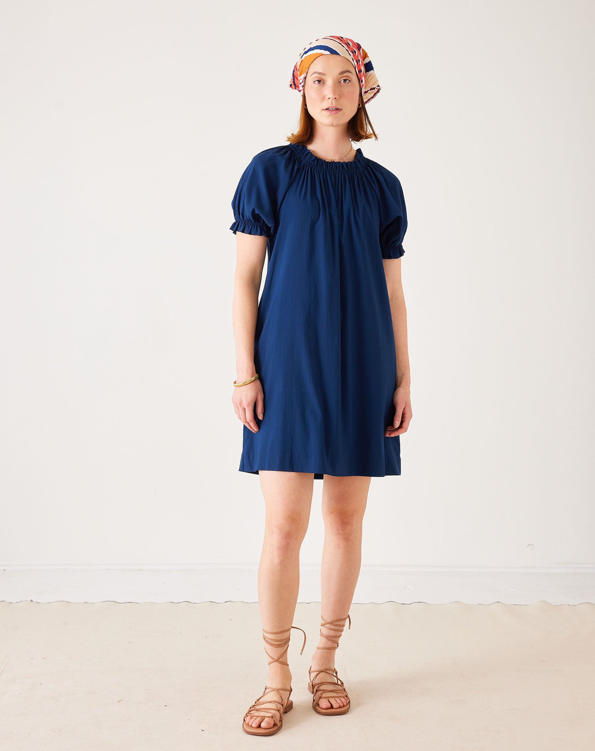 Women's Navy Flowy Mini Dress