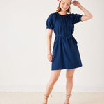 Women's Navy Flowy Mini Dress