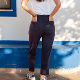 Women's Navy French Terry Jogger With Drawstring