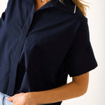 Women's Navy Short Sleeve Top