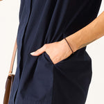 Women's Navy Short Sleeve Mini Dress