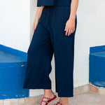 Women's Navy Wide Leg Flowy Pants