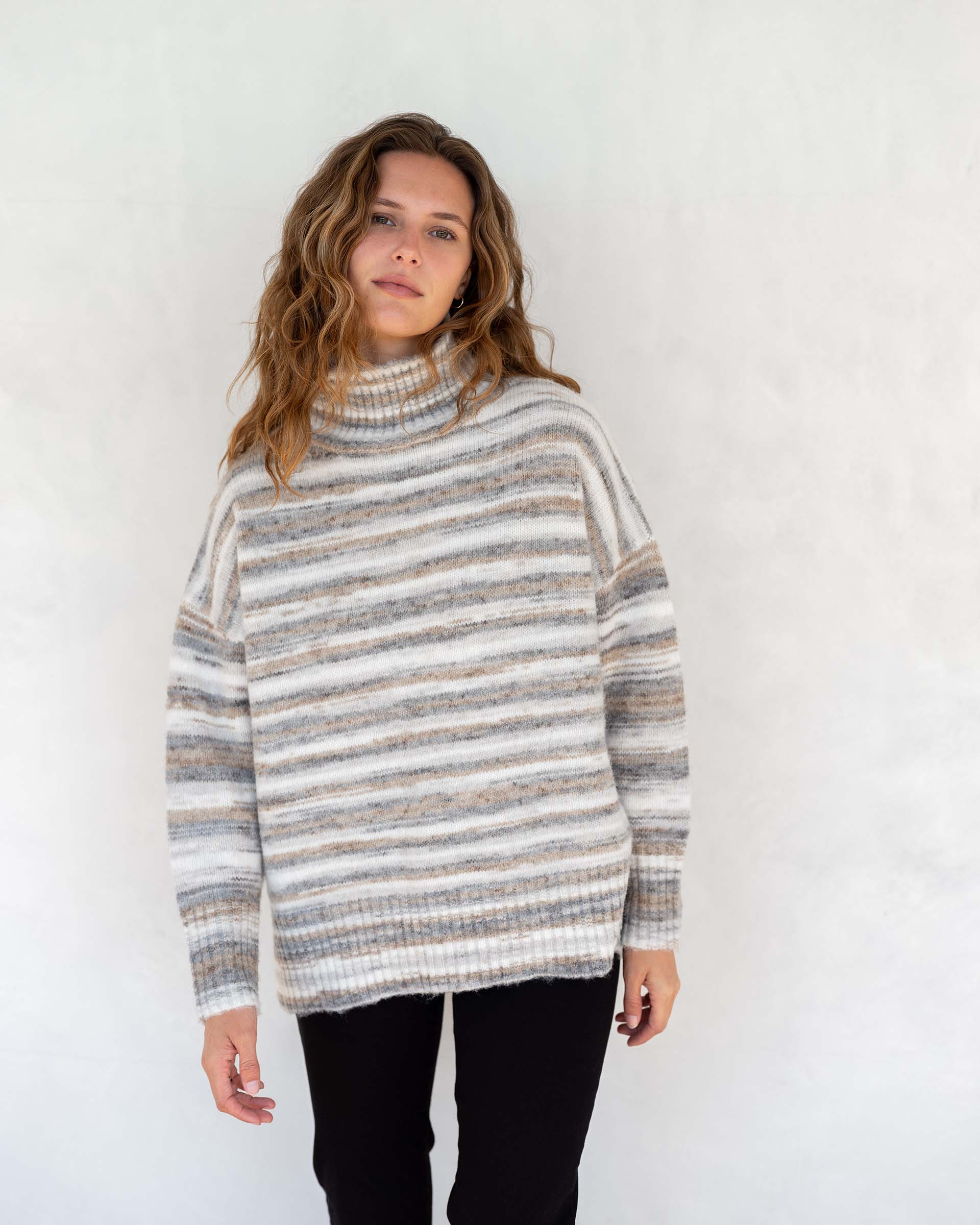 Women's Oversized Holiday Turtleneck Sweater