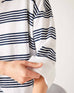 Women's One Size Navy Striped Cuff Tee Cuff Detail
