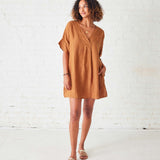 Women's Orange Beach Kaftan Coverup Dress