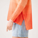 Women's Orange Ombre Oversized Slub Tee