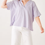 Women's Oversized Lavender Short Sleeve Tee