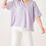 Women's Oversized Lavender Short Sleeve Tee