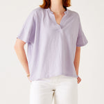 Women's Oversized Lavender Short Sleeve Tee