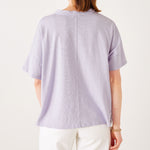 Women's Oversized Lavender Short Sleeve Tee