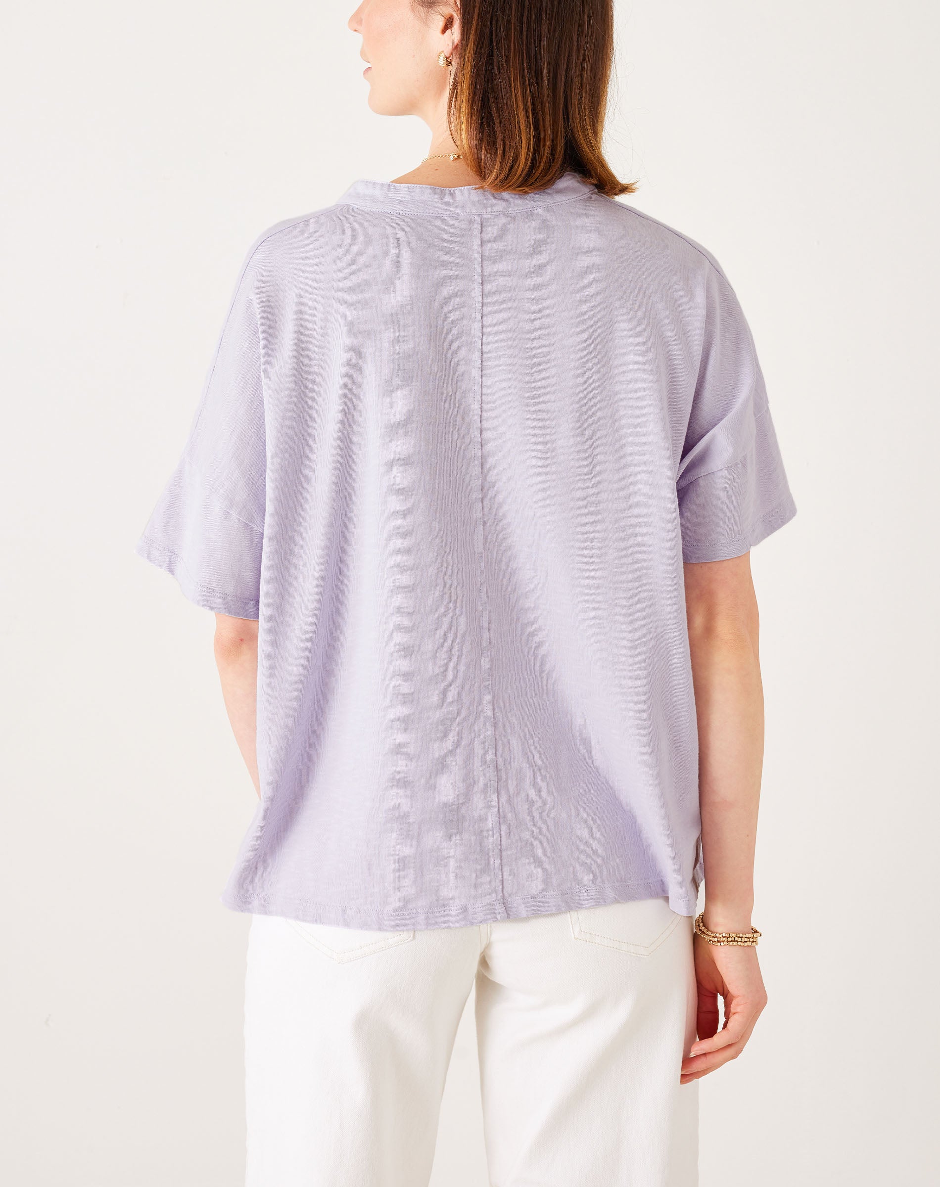 Women's Oversized Lavender Short Sleeve Tee