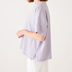 Women's Oversized Lavender Short Sleeve Tee