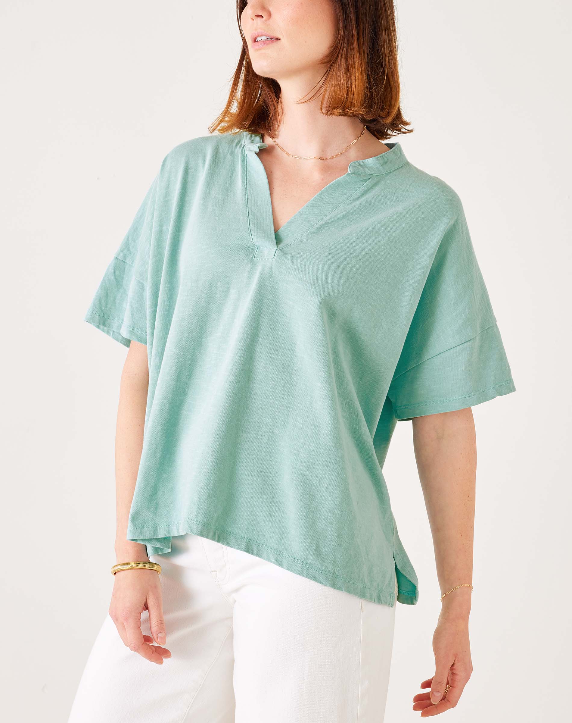 Women's Oversized Light Green Short Sleeve Tee