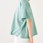 Women's Oversized Light Green Short Sleeve Tee