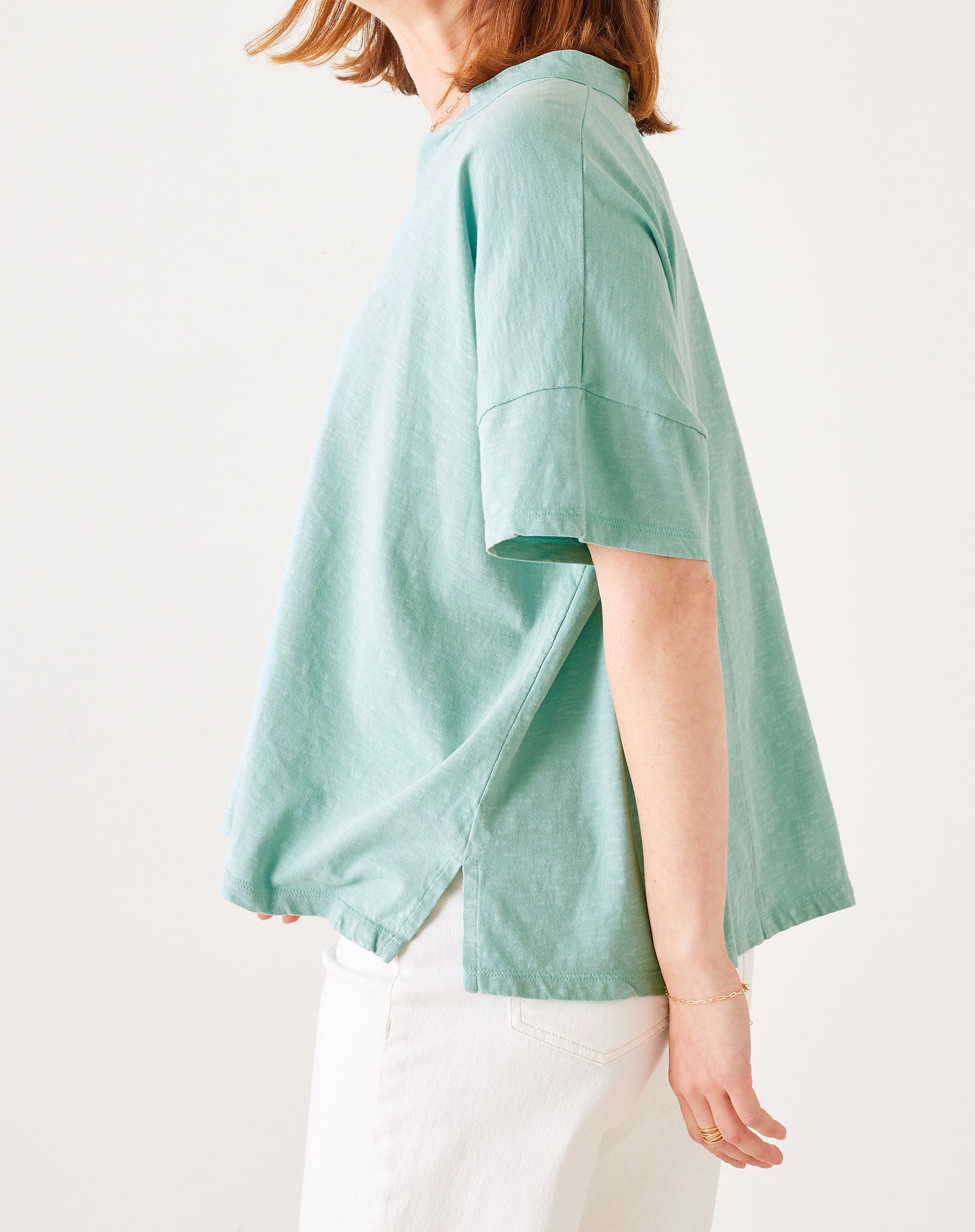Women's Oversized Light Green Short Sleeve Tee