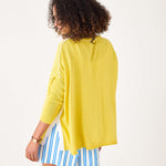 Women's Oversized Yellow Sweater Hello Sunshine Motto