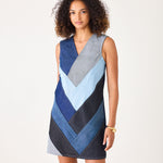 Women's Patchwork Denim Dress