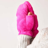 Women's Faux Fur Cozy Mittens With Thumb Holes