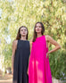 Women's Pink Maxi Dress Front View Vineyard Views