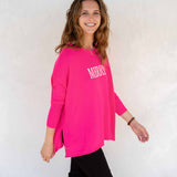 Women's Hot Pink Oversized Holiday Sweater