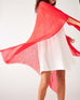 Women's Red Breathable Lightweight Fringe Hem Multi-functional Nellie Travel Wrap Side View