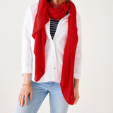 Women's Red Lightweight Travel Wrap and Scarf