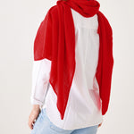 Women's Red Lightweight Travel Wrap and Scarf